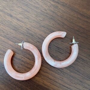 Free People pink resin hoops